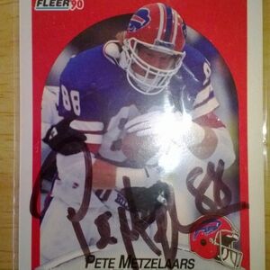 Autographed Tops super rookie Thurman Thomas autographed Pete Metzilaars